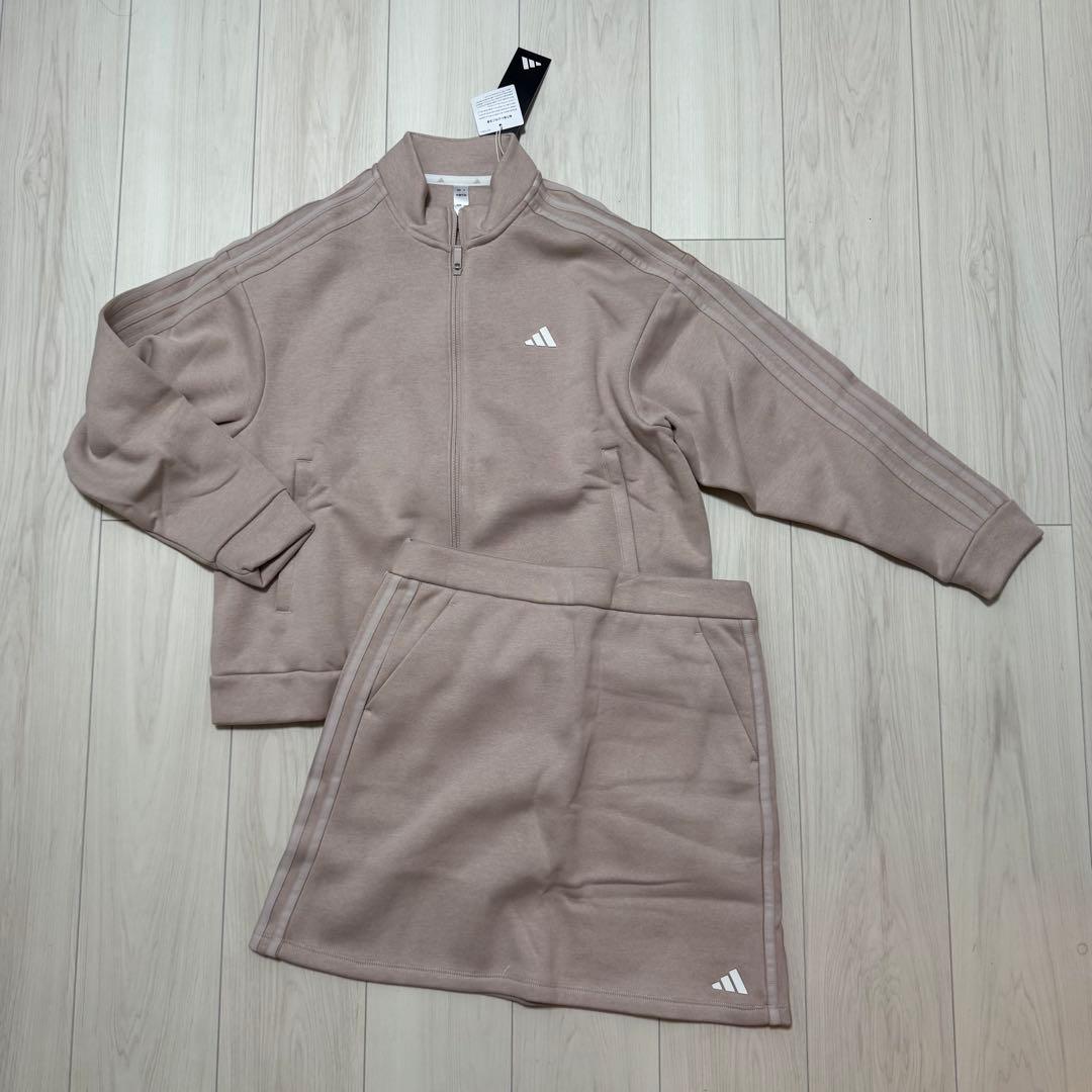 アディダス ゴルフウェア 長袖 セットアップ トレーナー　裏起毛 秋冬