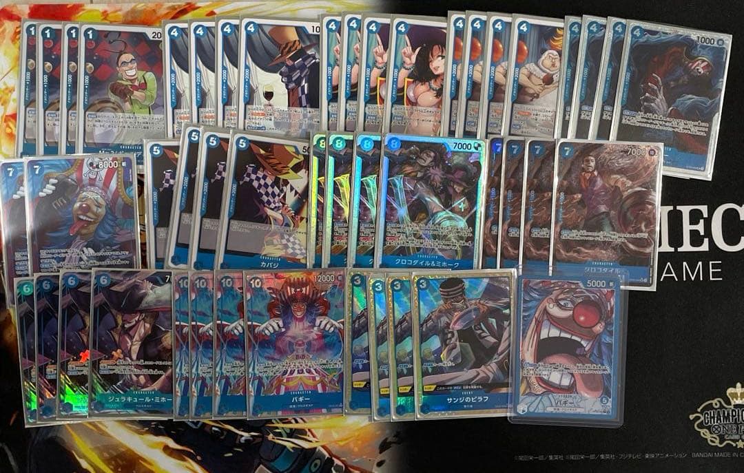 ワンピースカード　青バギー　構築済みデッキ　リーダーパラレル　sr