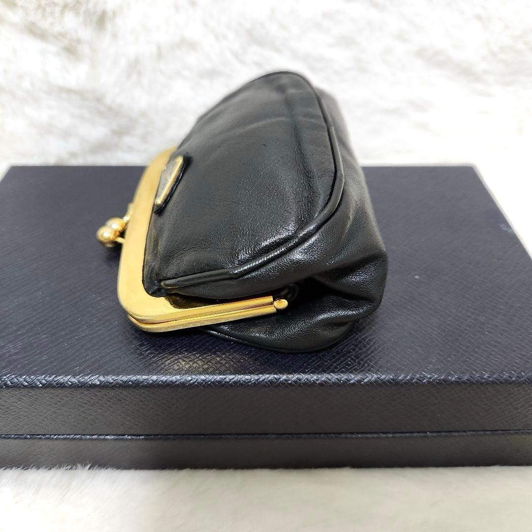 ✨希少✨プラダ　ケース　がま口　小銭入れ　三角ロゴ　ミニポーチ