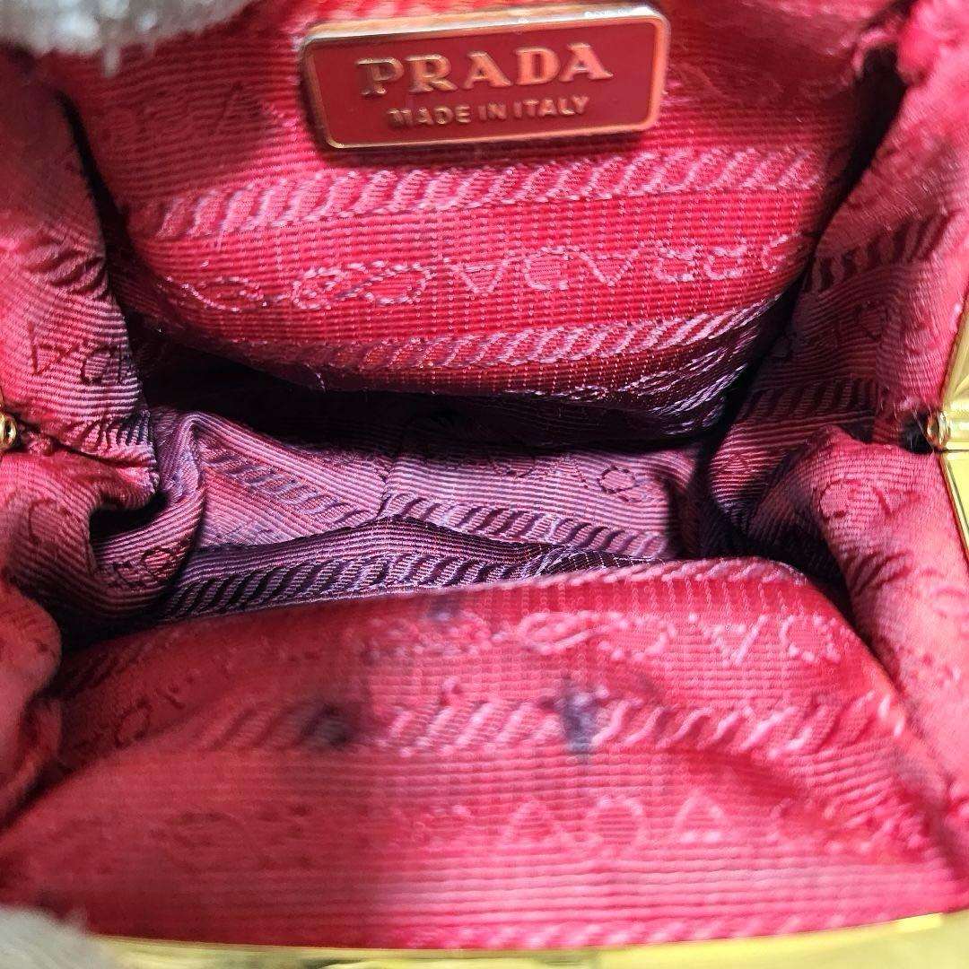 ✨希少✨プラダ　ケース　がま口　小銭入れ　三角ロゴ　ミニポーチ