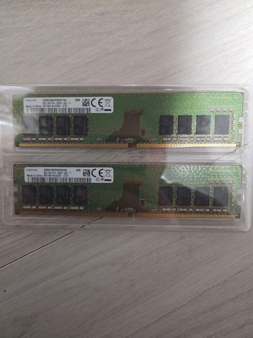 Samsung DDR4 8GB メモリ 2666Mhz 2枚 16GB