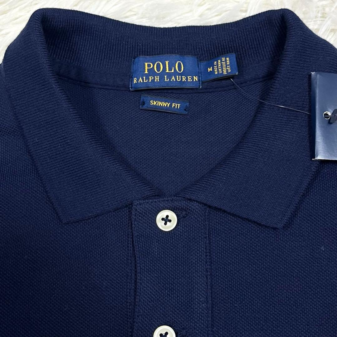 『新品』ラルフローレン ポロシャツ ビッグポニー ネイビー レディースMスキニー