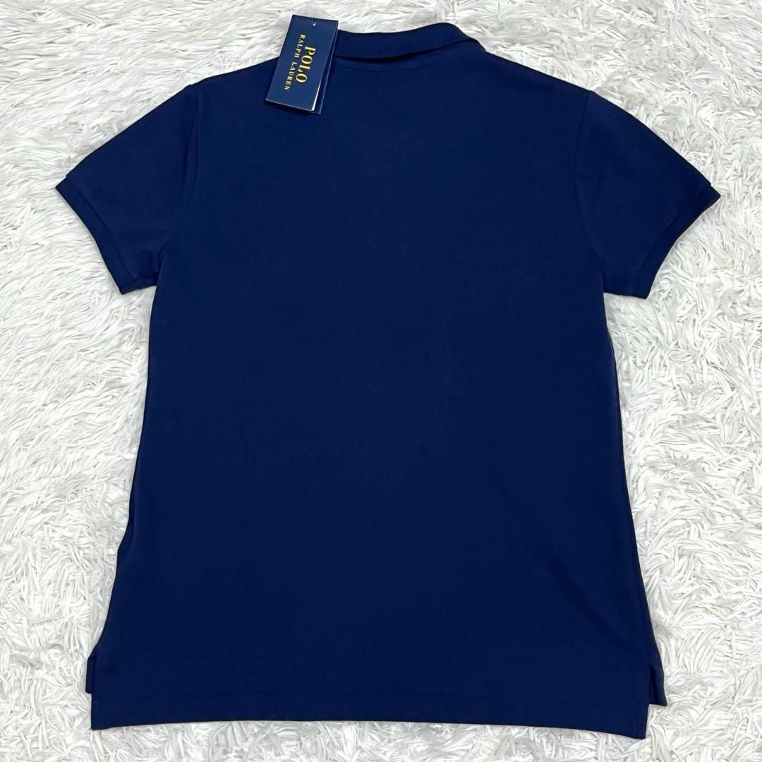 『新品』ラルフローレン ポロシャツ ビッグポニー ネイビー レディースMスキニー