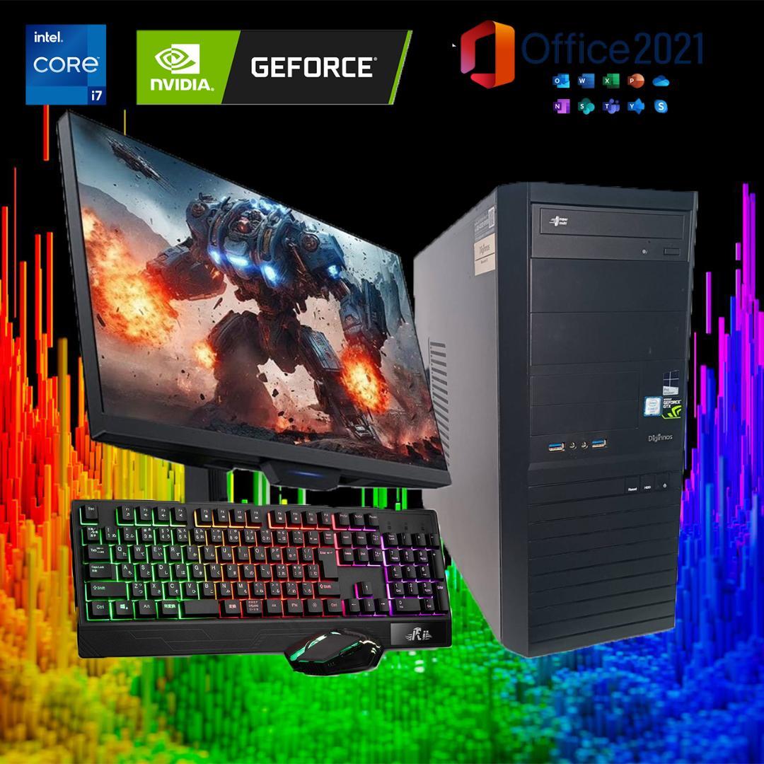 【激安ゲーミングPCフルセット】i7 快適動作！MS Office搭載 ドスパラ