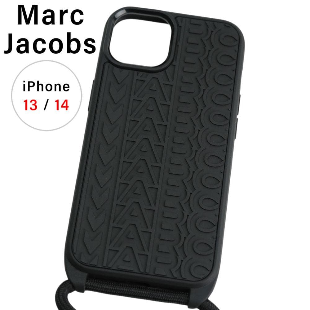 【マークジェイコブス】スマホショルダー iPhone14/13ケース BLK