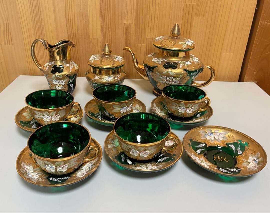 ヴェネチア製 LAGUNA MURANO GLASSムラーノ　グラスティーセット