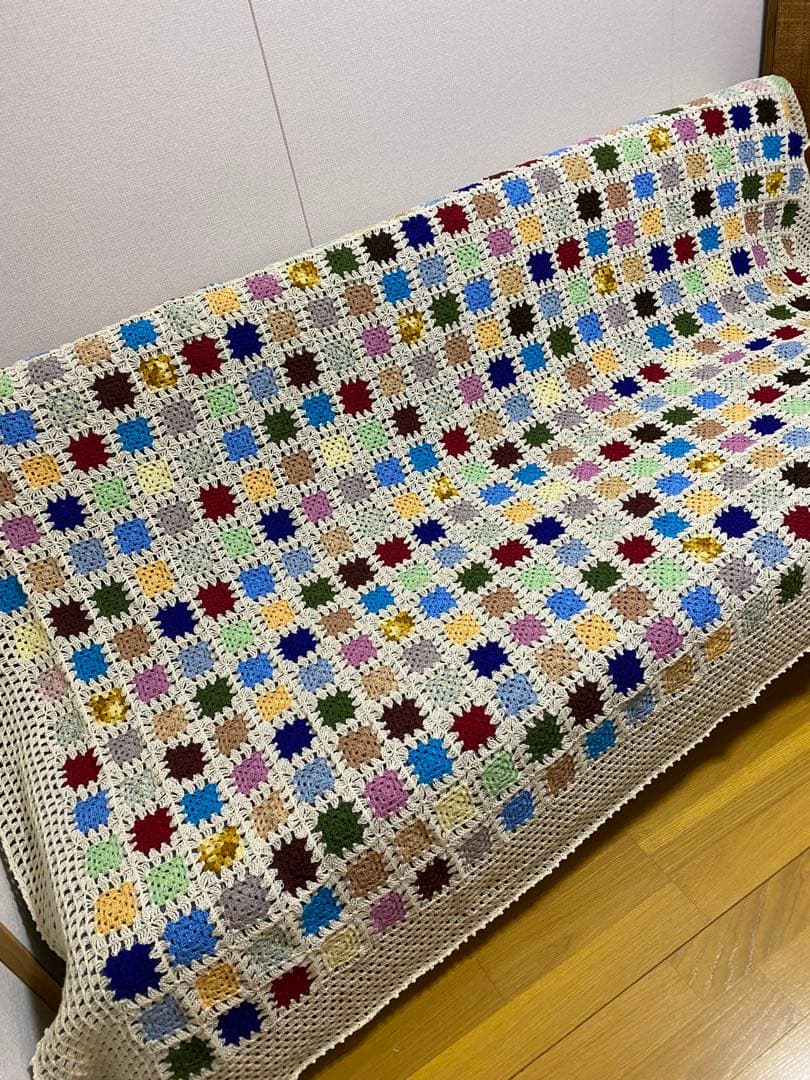 グラニースクエア マルチカバー ベッドカバー 約220cm約142cm