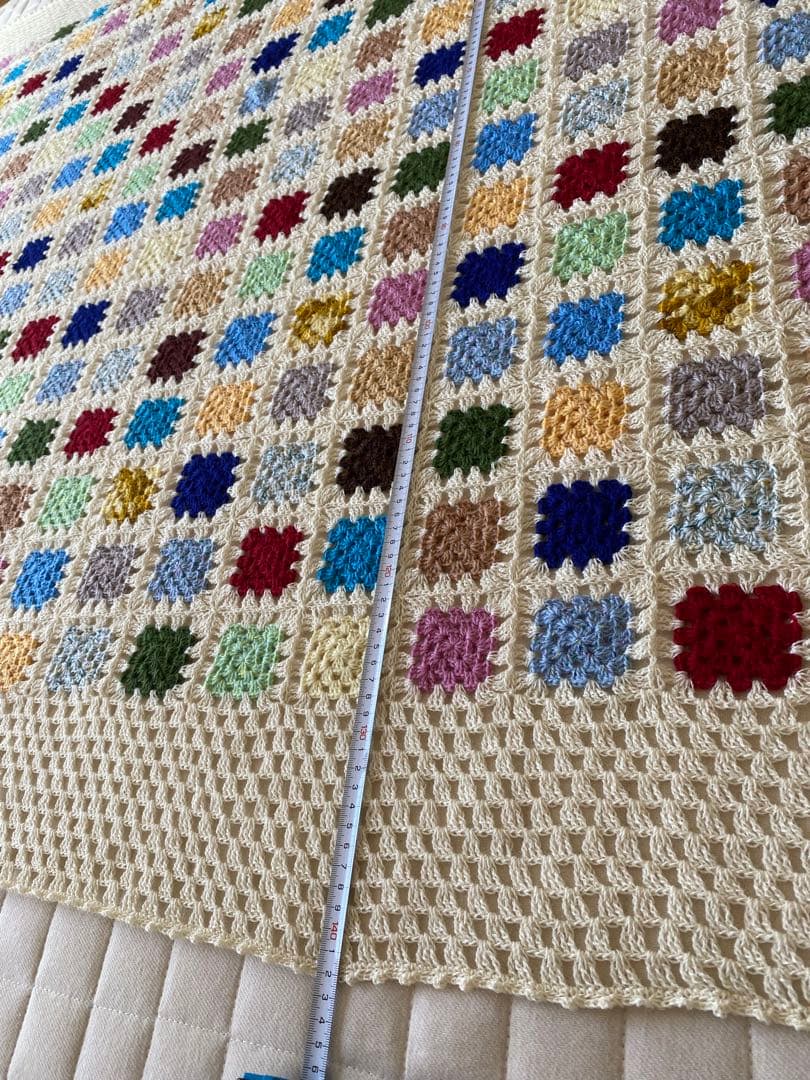 グラニースクエア マルチカバー ベッドカバー 約220cm約142cm