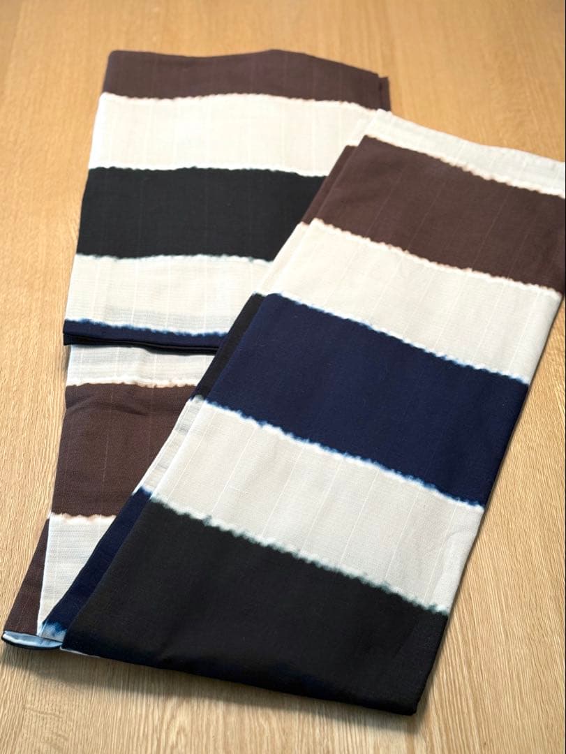 誉田屋源兵衛　ボーダー柄ゆかた　仕立て上がり（夏着物としても）