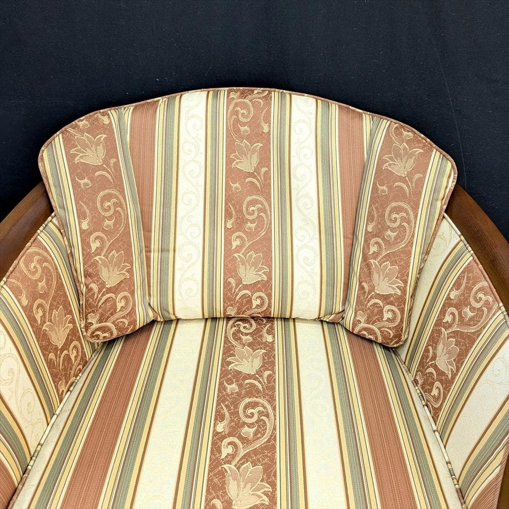 美品　マルニ　地中海　1人掛けソファ　シングルソファ　1P　リビング　天然木