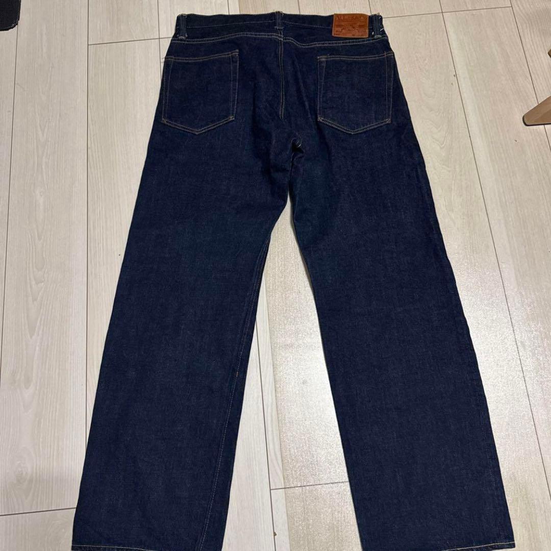 アットラスト　ストレートデニム 濃紺 ボタンフライ　　36
