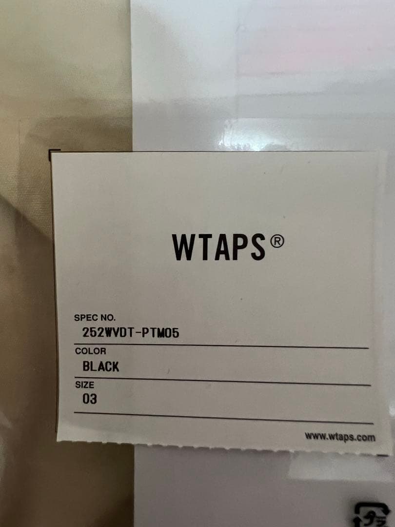 パンツ WTAPS ARMSTG2502 Trousers Cotton. Black