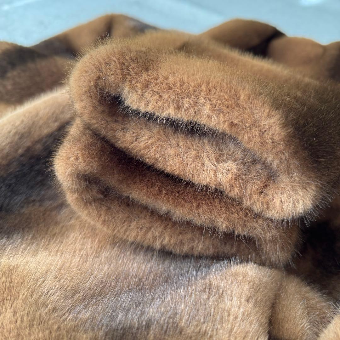 SLY FUR FRONT HOOK コート ブラウン