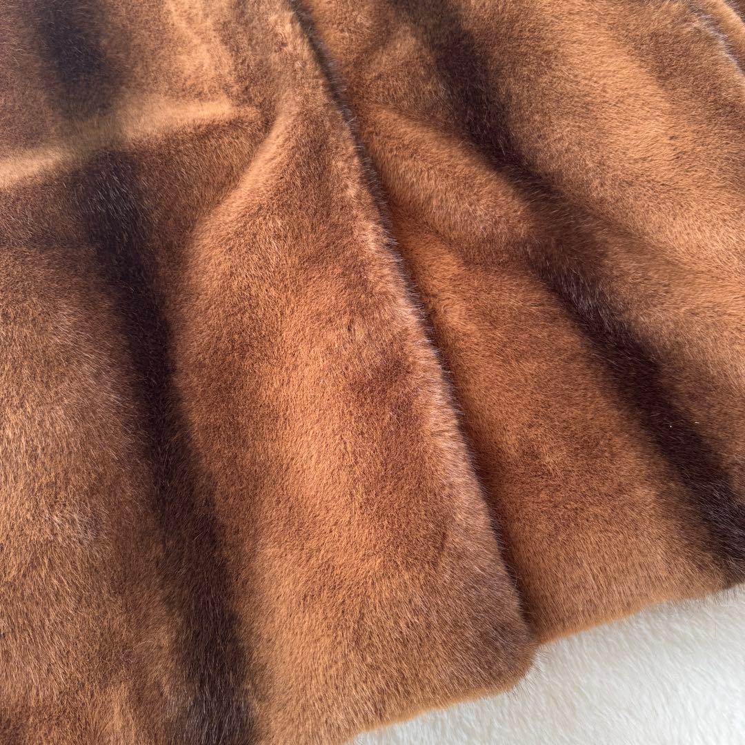 SLY FUR FRONT HOOK コート ブラウン