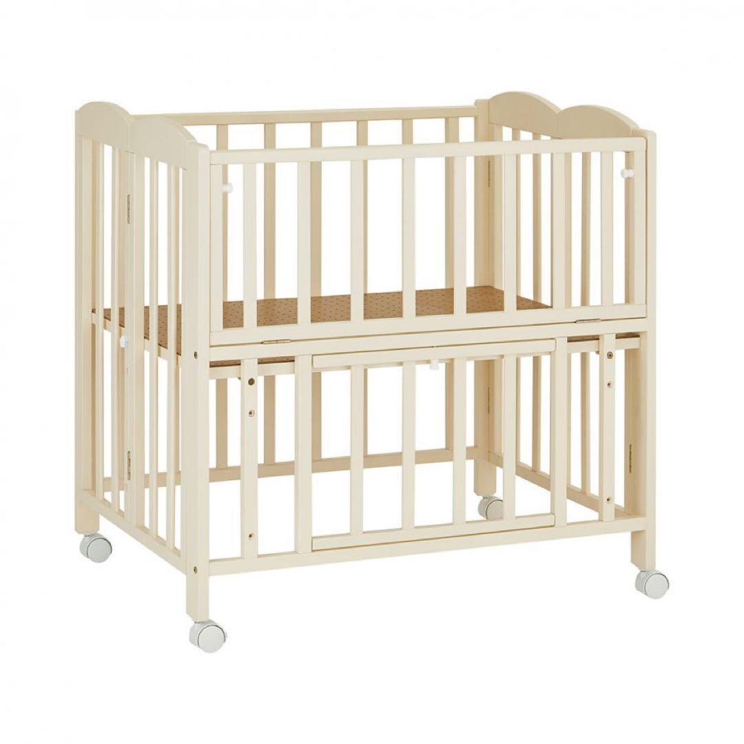 カトージ　折りたたみミニベビーベッド　プチバニラ