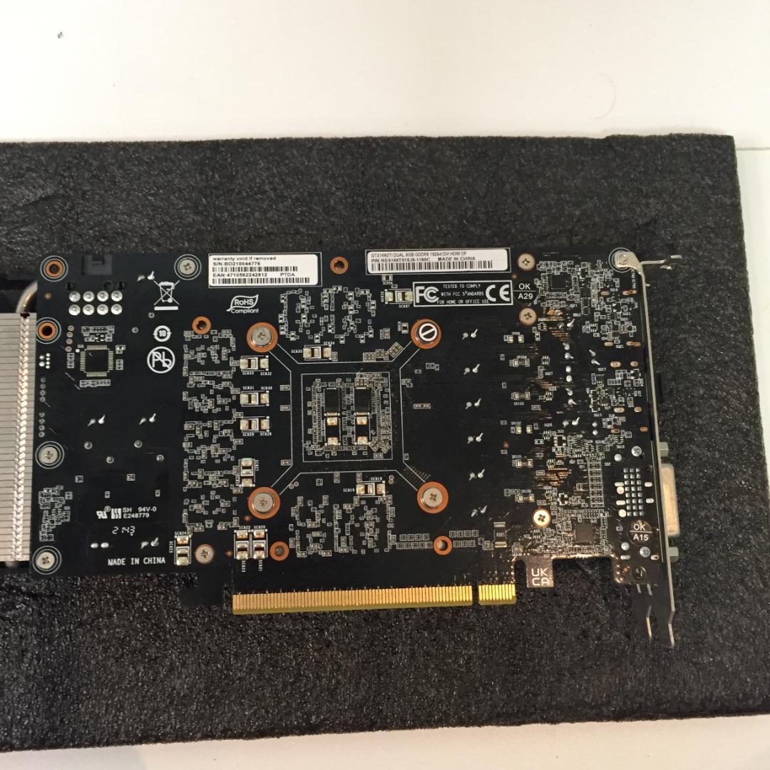 【動作チェック済】PALIT Geforce GTX1660Ti 6GB 箱有