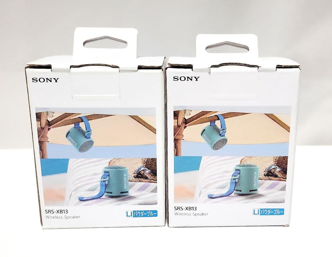 新品未開封【SONY】SRS-XB13 ポータブルスピーカーパウダーブルー×2個