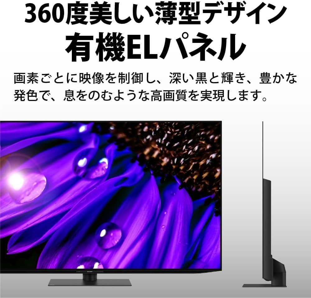 F035 SHARP　65型　有機EL　テレビ　4Kチューナー内蔵　2023年製
