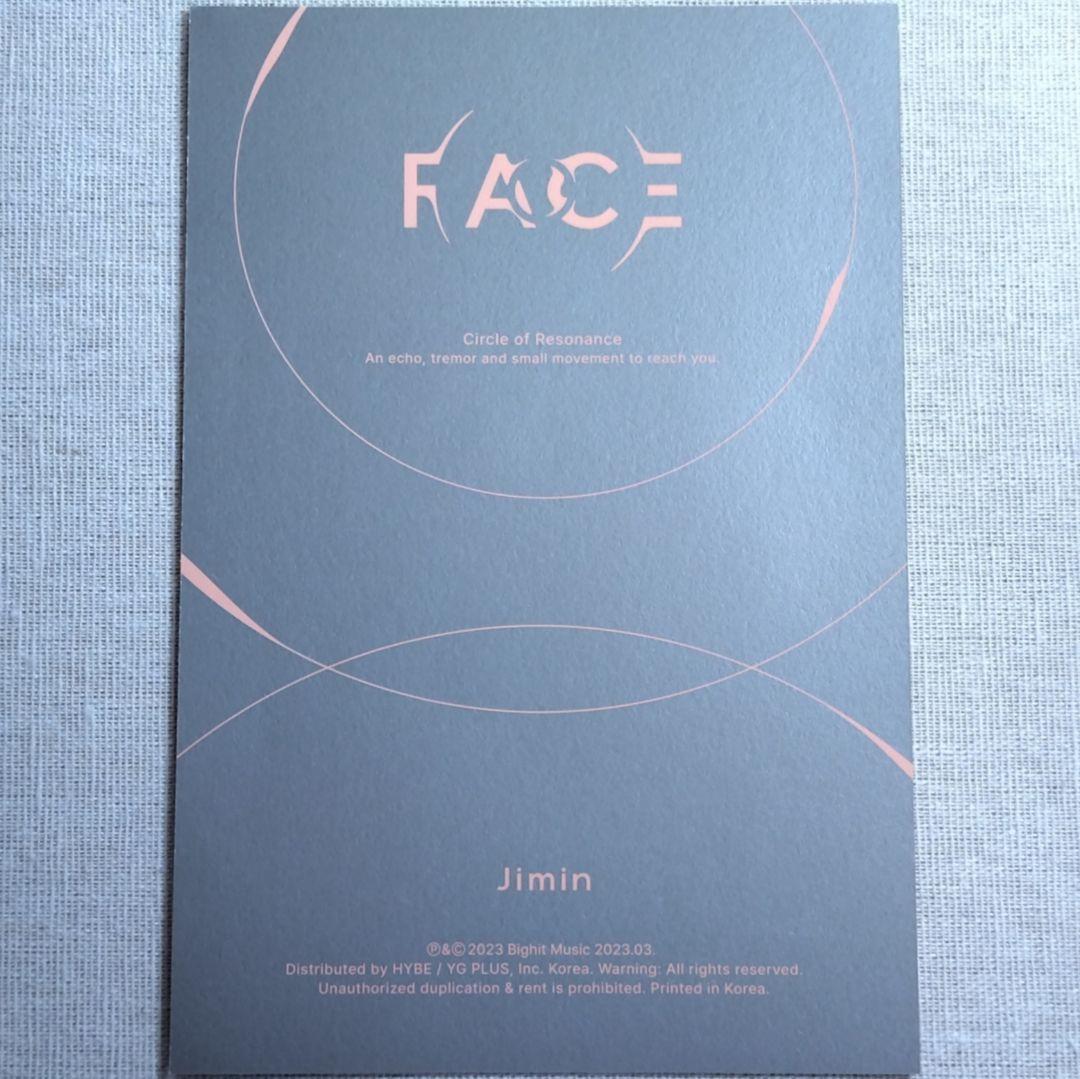 BTS FACE WSUS CD JIMIN ポスカ