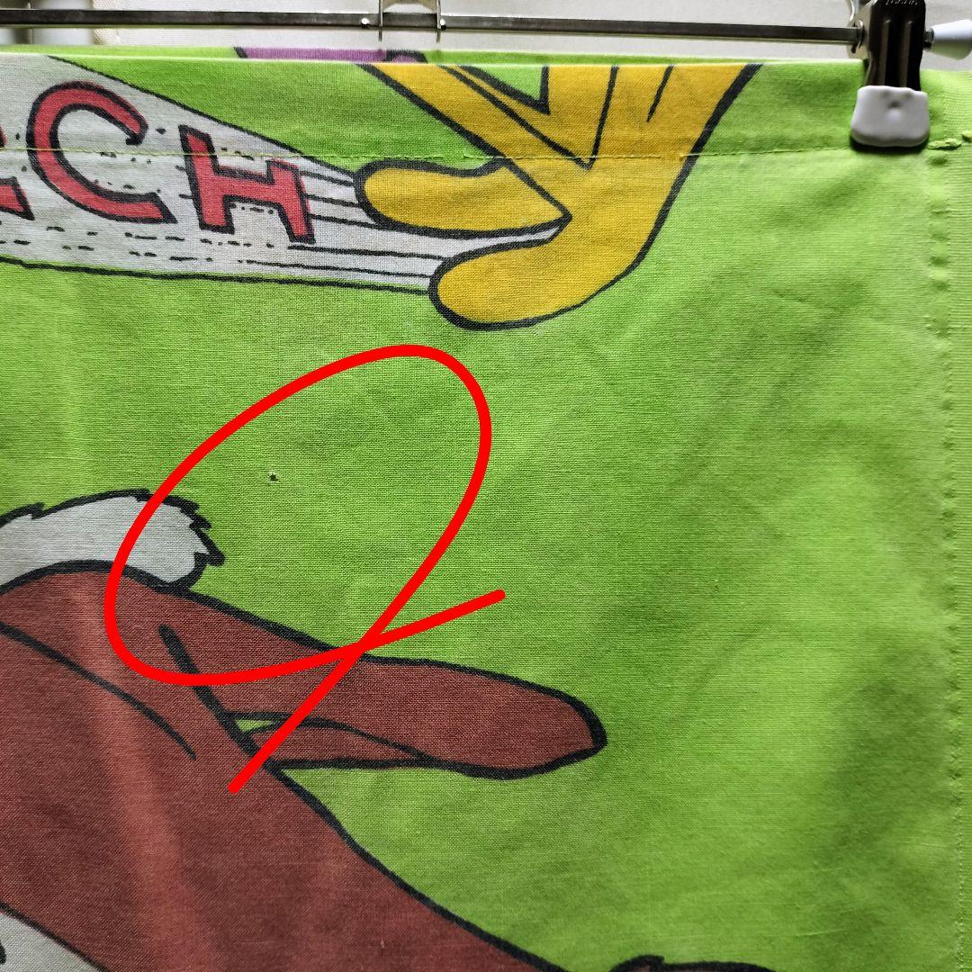 70s ビンテージ ロードランナー コヨーテ フラットシーツ ワーナー グリーン