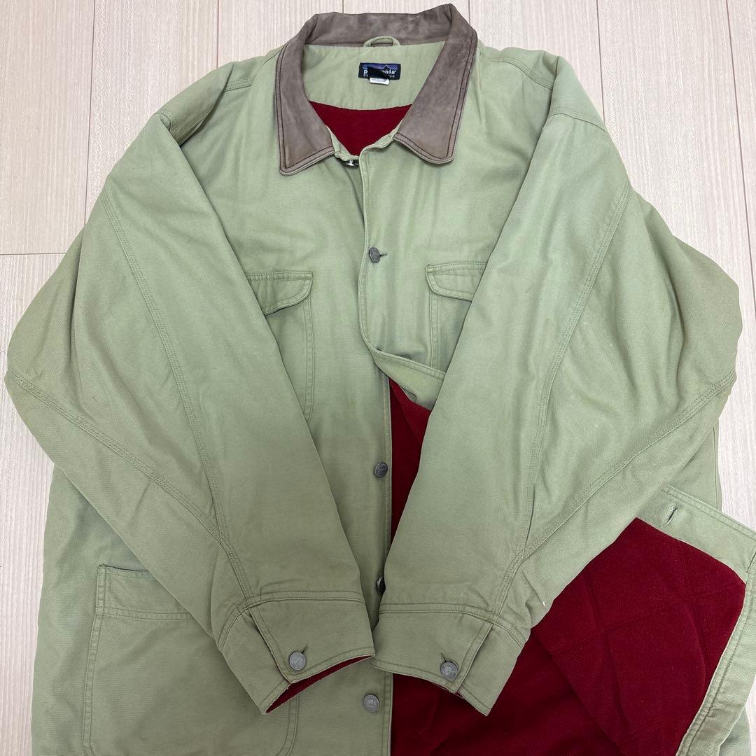 99年製 patagonia nuevorange ヌエボレンジ　襟レザー90s