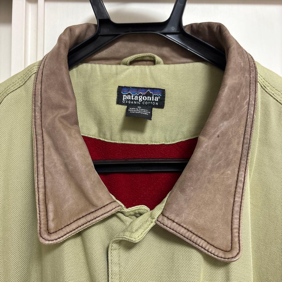 99年製 patagonia nuevorange ヌエボレンジ　襟レザー90s