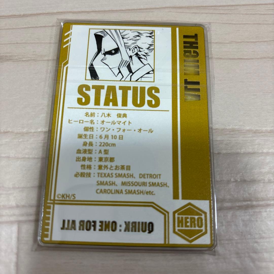 僕のヒーローアカデミア ヒロアカ オールマイト ステータスカード アクリルカード