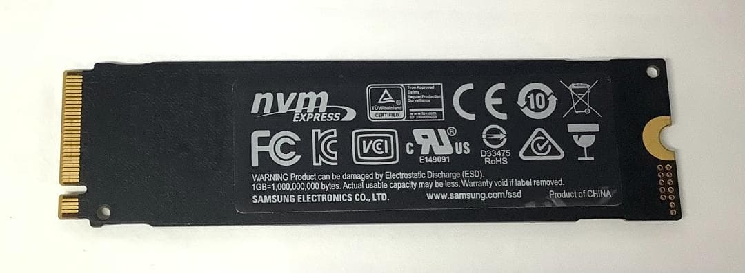 ②-WA389 SAMSUNG NVMe 1TB SSD 点