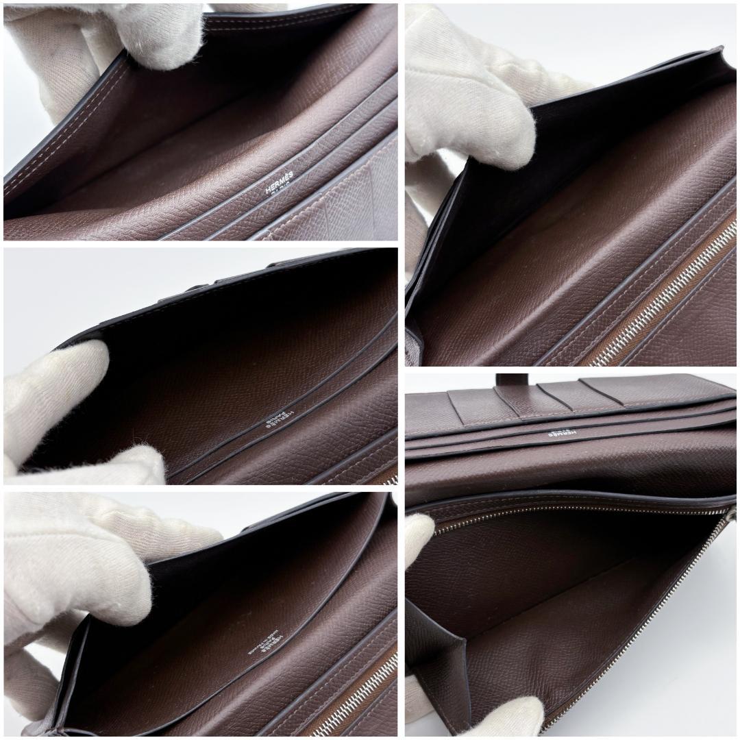 【美品】エルメス ベアンスフレ　長財布　ブラウン