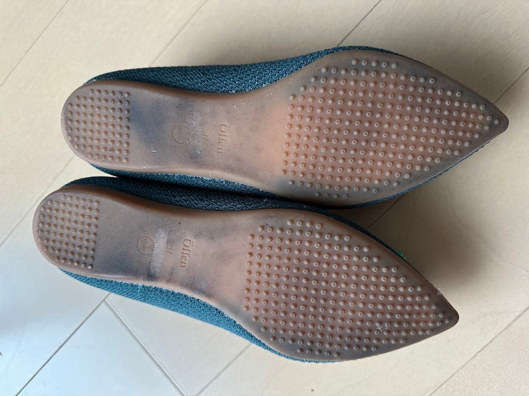 靴 pointed-CURLS / GREEN & LIGHT GREEN