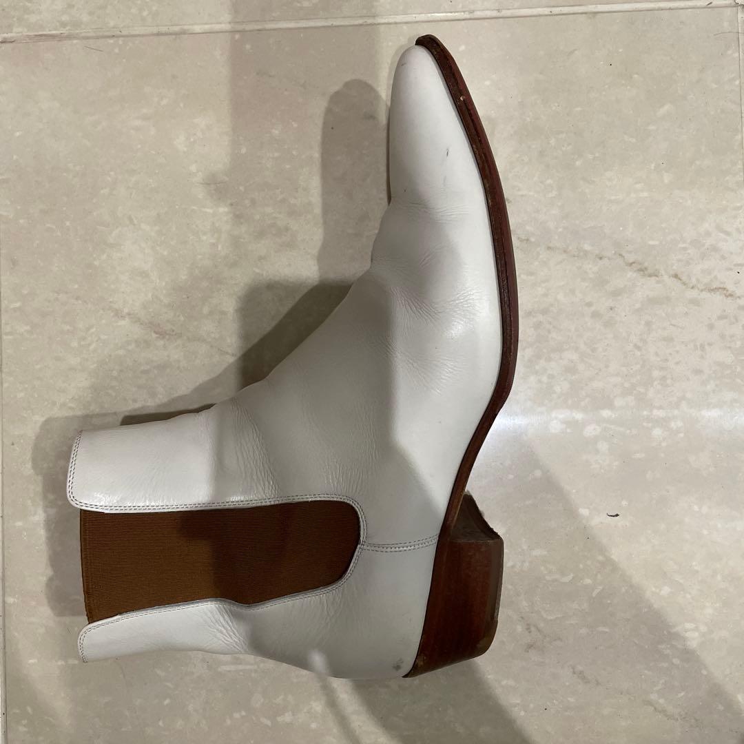 【美品】CELINE セリーヌ チェルシーブーツ ホワイト 41