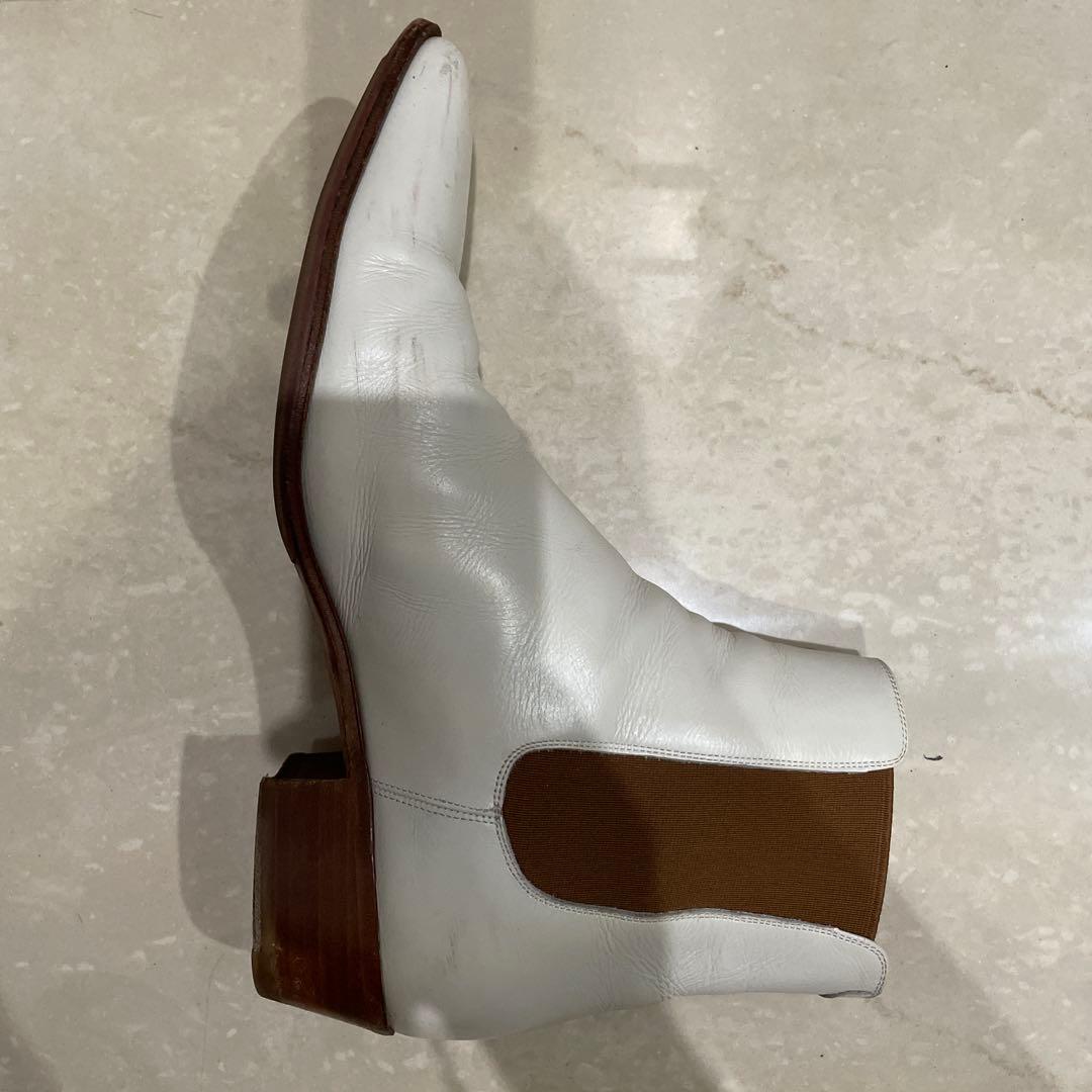 【美品】CELINE セリーヌ チェルシーブーツ ホワイト 41