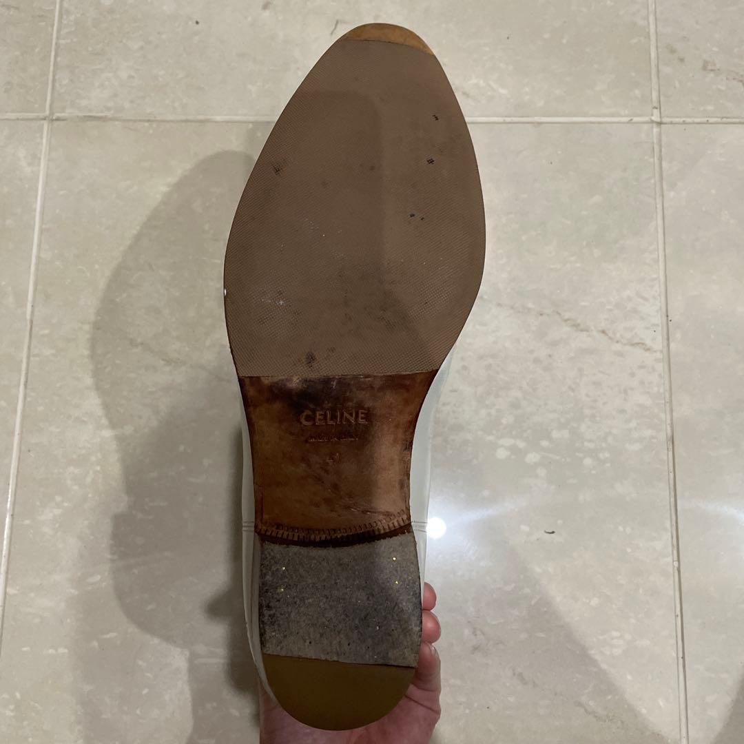 【美品】CELINE セリーヌ チェルシーブーツ ホワイト 41