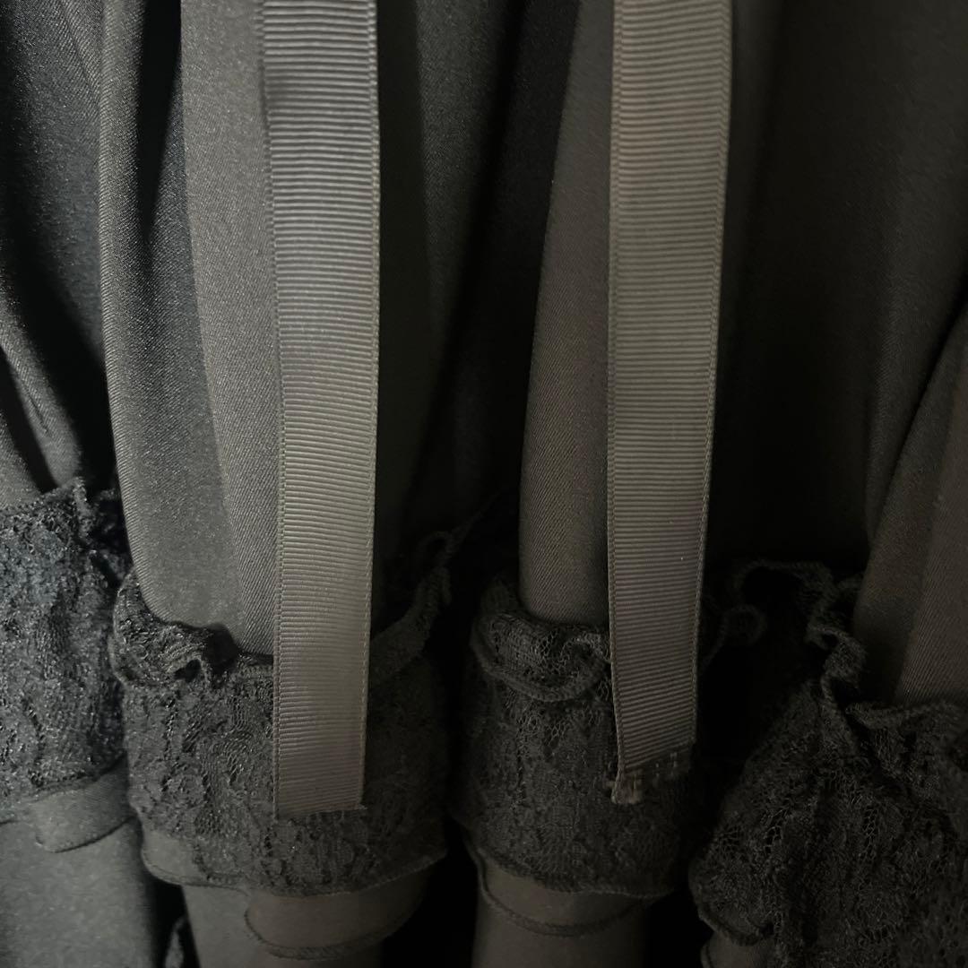 【訳あり】LIZLISA ティアラリボンティアードワンピース ブラック リズリサ