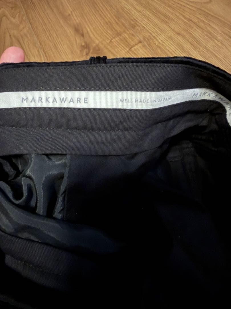 MARKAWARE DOUBLE PLEATED TROUSERSコーデュロイ