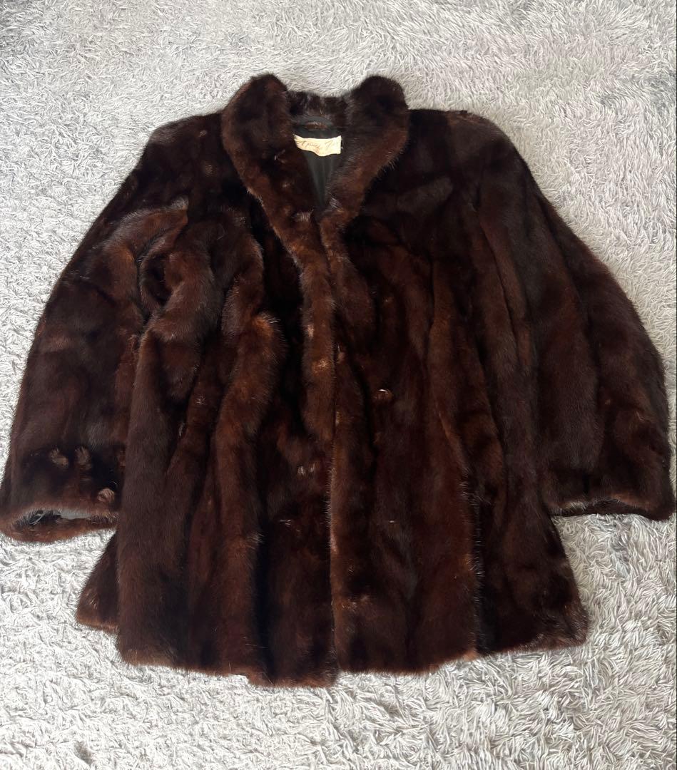 超豪華　デミバフミンク　マジェスティックミンク　ファーコート　L相当