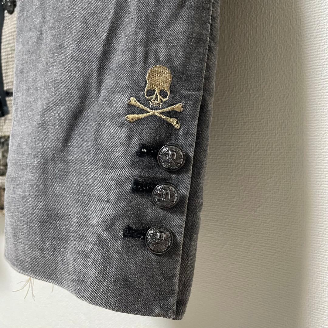 【極希少】ロエン 再構築テーラードジャケット ワッペン ドクロ タグ付き 46