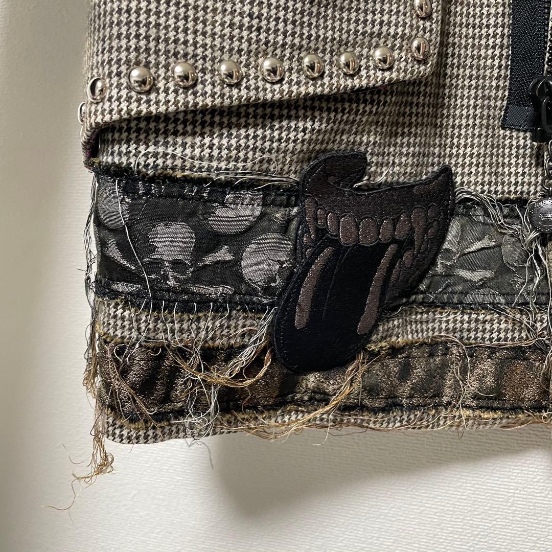 【極希少】ロエン 再構築テーラードジャケット ワッペン ドクロ タグ付き 46