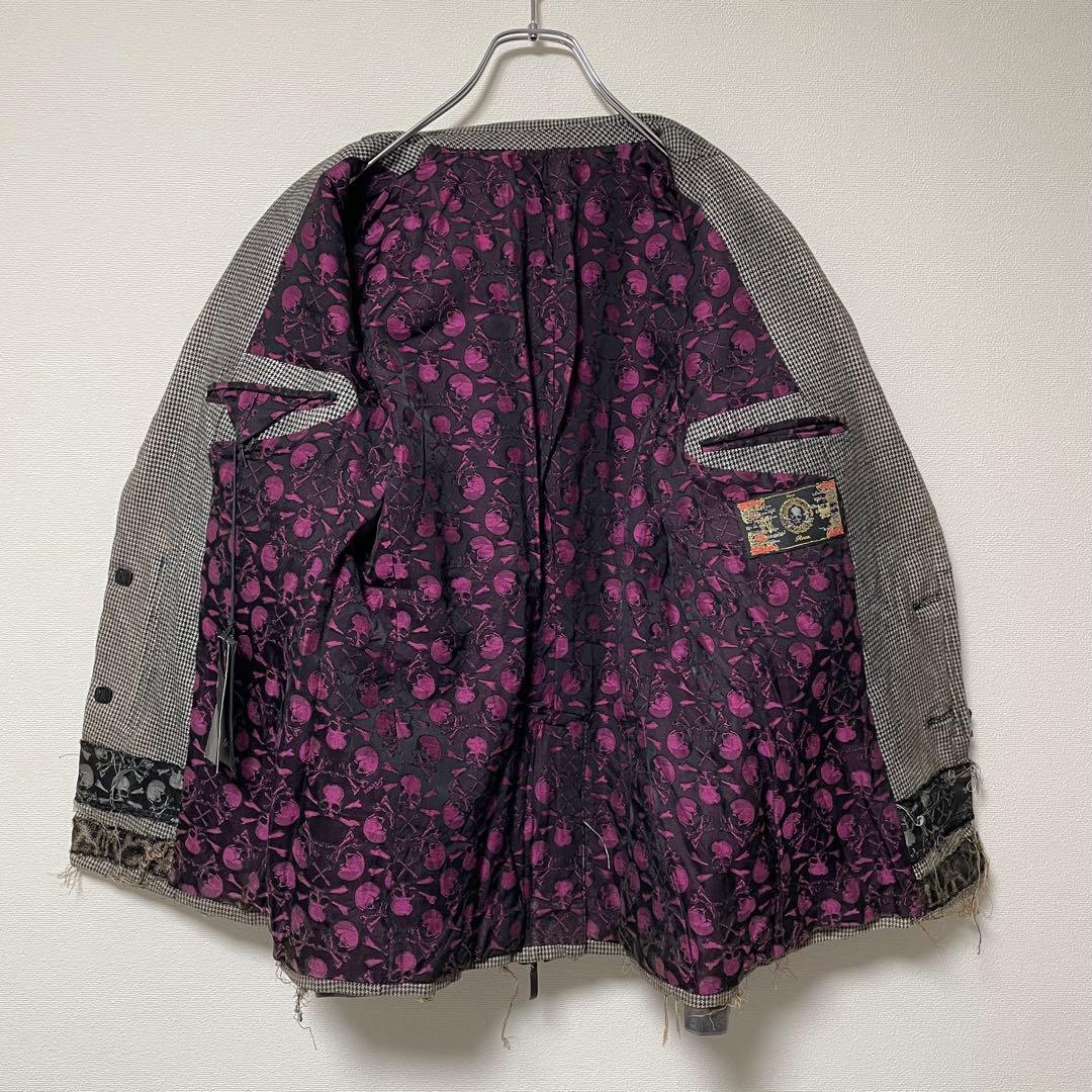 【極希少】ロエン 再構築テーラードジャケット ワッペン ドクロ タグ付き 46