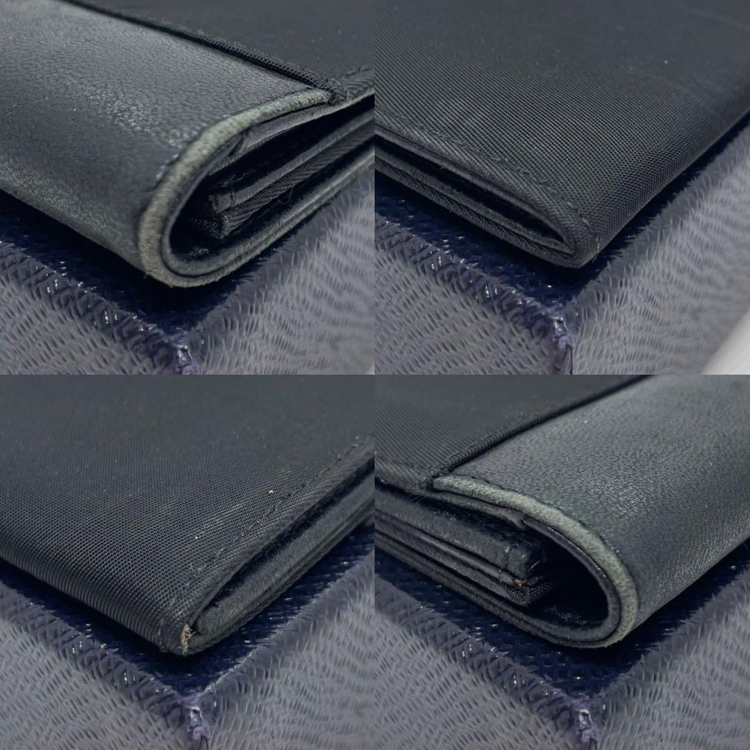 【美品】プラダ サフィアーノレザー テスートナイロン ケース 黒