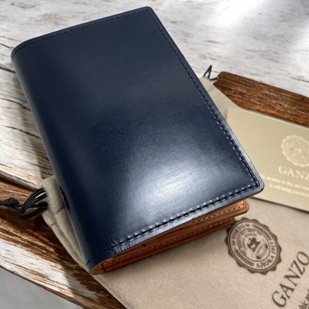 未使用品✨GANZO ガンゾ シンブライドルレザー 名刺入れ ネイビー 日本製