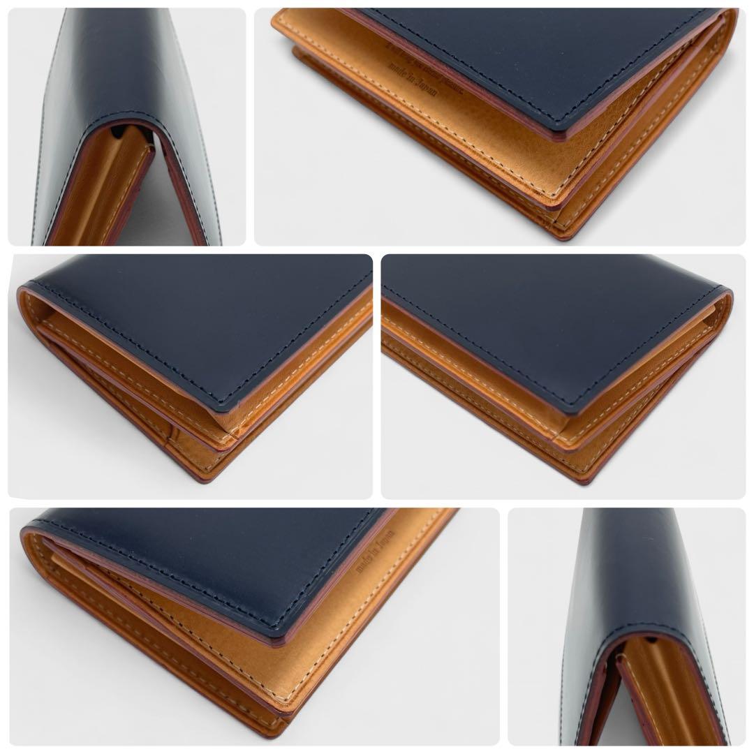 未使用品✨GANZO ガンゾ シンブライドルレザー 名刺入れ ネイビー 日本製