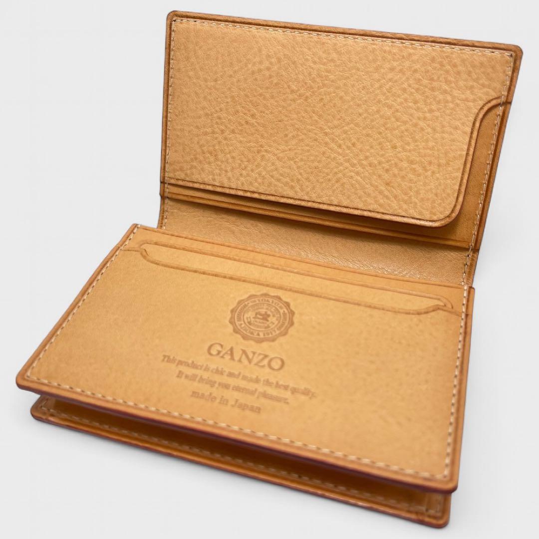 未使用品✨GANZO ガンゾ シンブライドルレザー 名刺入れ ネイビー 日本製