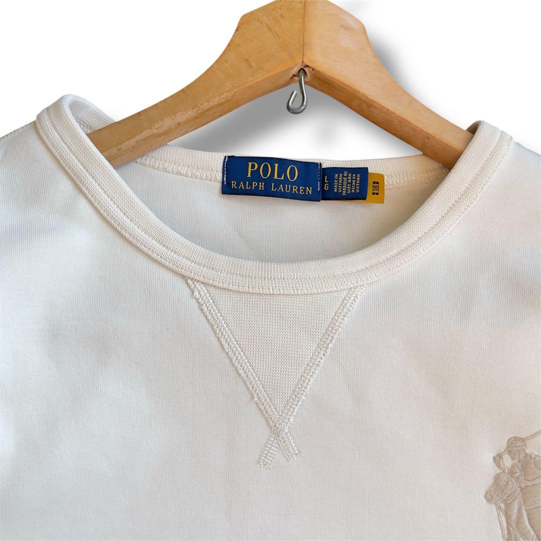 【美品/現行QRタグ】ポロラルフローレン ビッグポニー スウェット L ホワイト