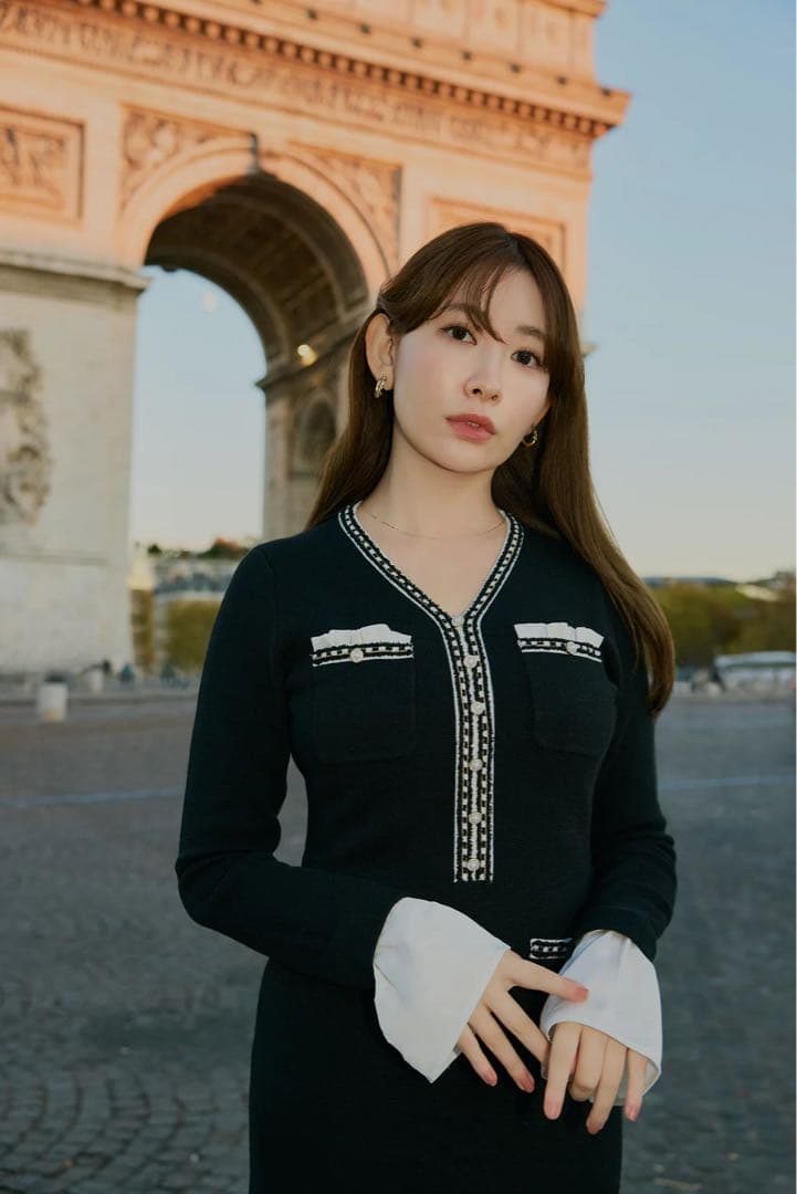 ［最終値下げIsaline Long Knit Dress black mサイズ