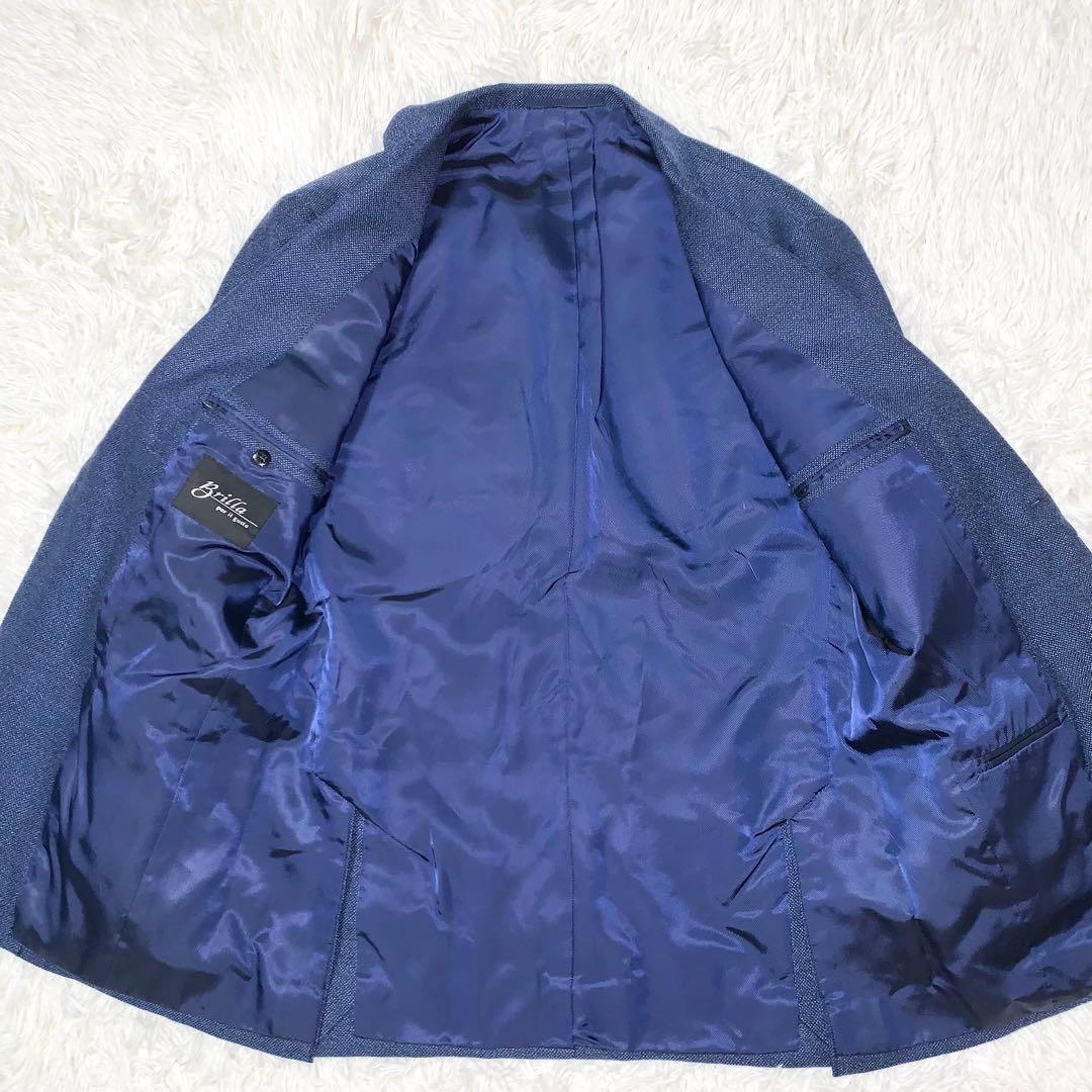 美品 ブリッラペルイルグスト ジャケット 四者混 ウール モヘヤ 絹 カシミヤ