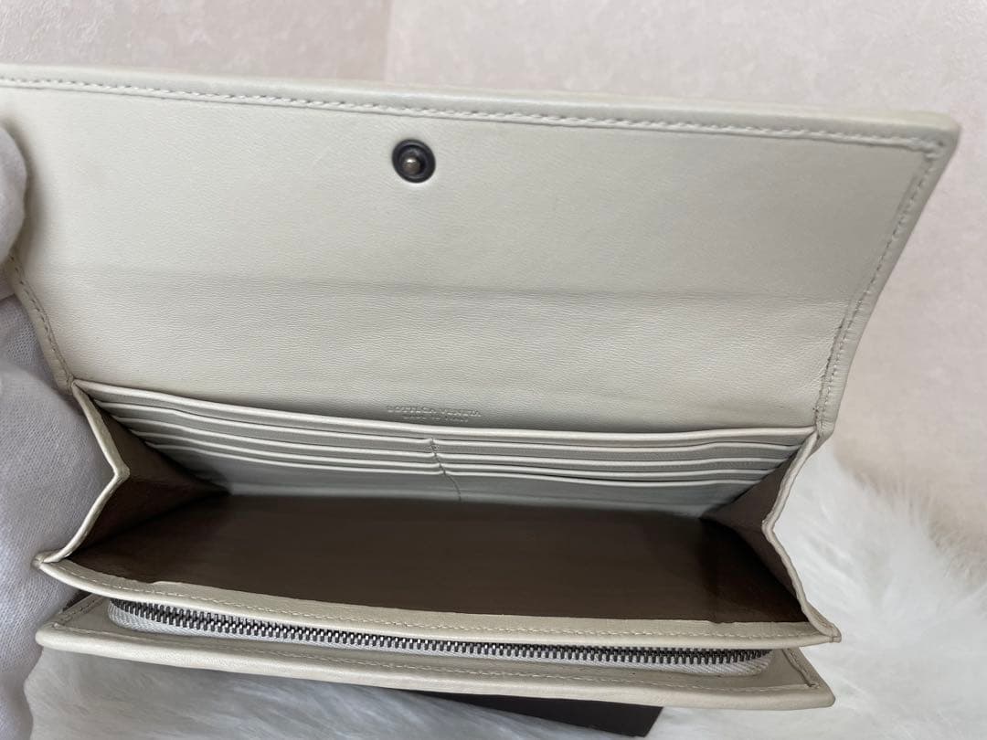 Bottega Veneta 長財布 ホワイト/グレー