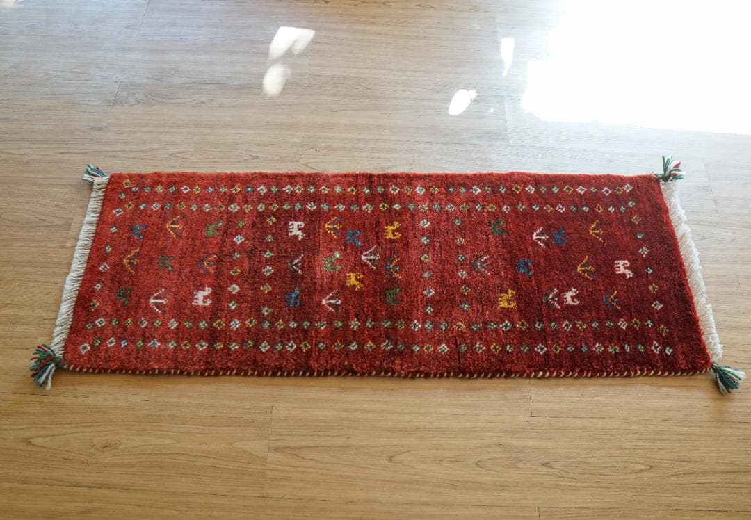 120×44cm ペルシャ ギャッベ アマレ族 ギャベ　 ランナー