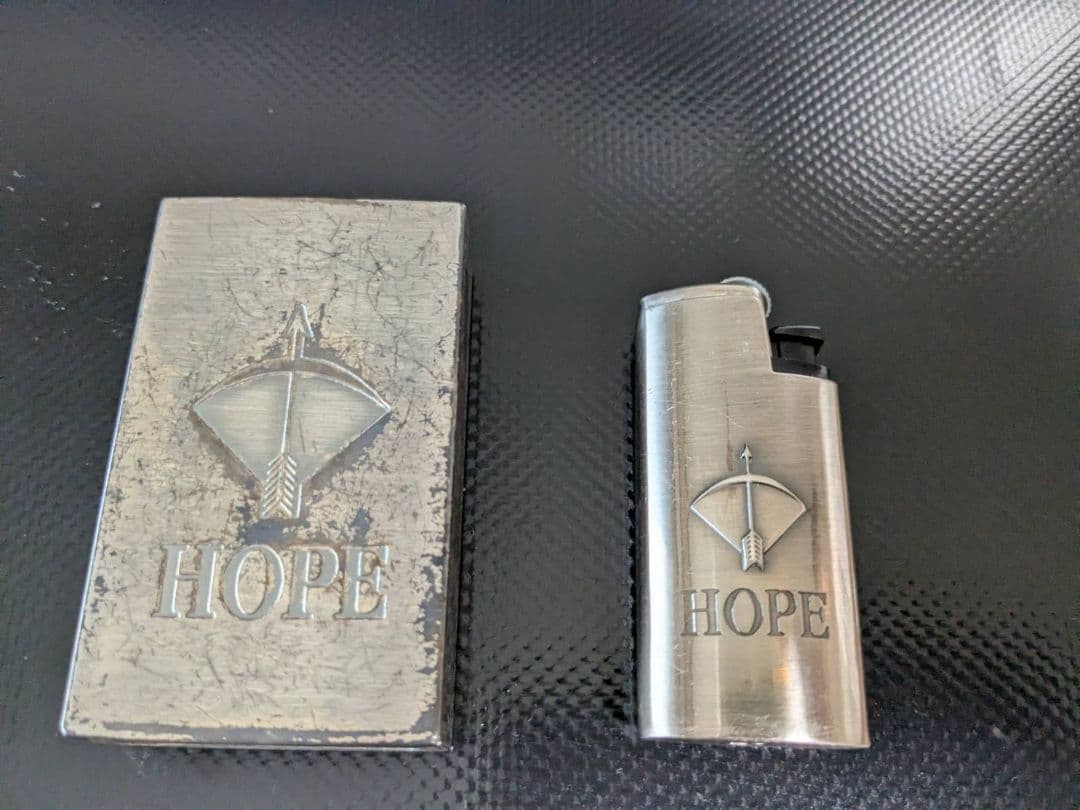 ショートホープ　シガレットケース　&　ライターカバー(使い捨てライター付き)