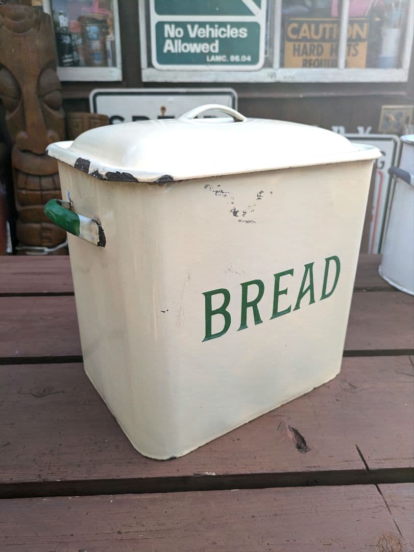 イギリス アンティーク ホーロー BREAD缶 【大】ブレッド缶　ブレッドケース